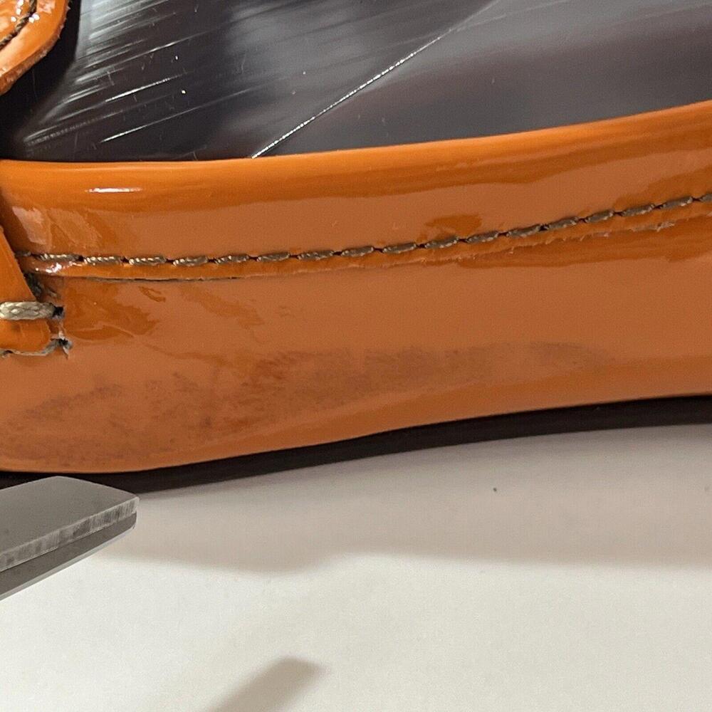 Cole Haan Loafers Womens Size 9.5 B Orange Patent Leather Penny Loafer Flats - Picture 7 of 9